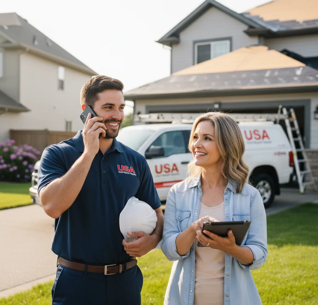 USA Roof Repair Experts customer support in Portage